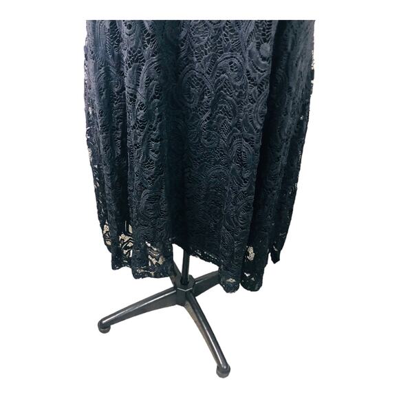 3872 NWT Lane Bryant Womens Black Lace Overlay Shift Dress 22/24 Knee Length - Picture 3 of 7
